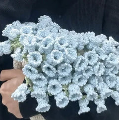 DIY Crocheted Blue Be;; Flower Blanket KIT