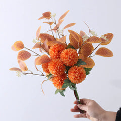 Artificial Eucalyptus Ball and Daisy Bouquet Decor