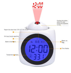 Chic Skyline Projection Alarm Clock