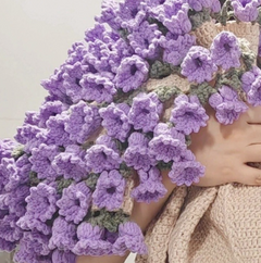 DIY Crocheted Blue Be;; Flower Blanket KIT