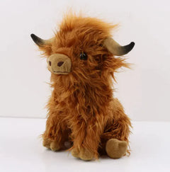 🐮💛 Scottish Highland Cow Plush – Soft, Fluffy & Adorable!