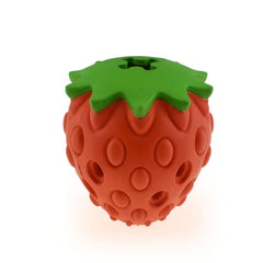Dog Chew Toy - Bite-Resistant Treat-Dispensing Strawberry
