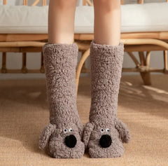 Women’s Plush Floppy-Ear Dog Socks
