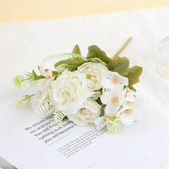 Artificial Rose and Peony Bouquet for Home Decor