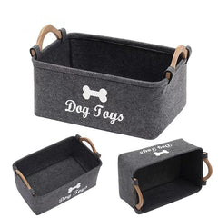🐾Felt Pet Toy Storage Basket – Cute, Convenient & Clutter-Free Organization