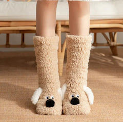 Women’s Plush Floppy-Ear Dog Socks