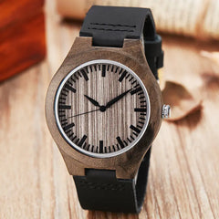 Ebony Wood Watch - Wooden Timepiece