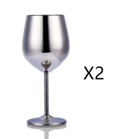 Premium Stainless Steel Wine Glass – Durable, Unbreakable Drinkware for Home & Outdoor Entertaining