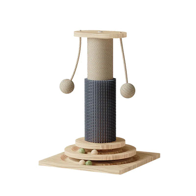 Cat Scratching Post with Durable Sisal and Toy Combo