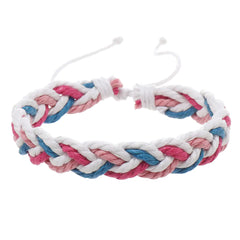 Handwoven Cotton String Bracelet in Artistic Style