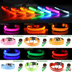 🐕 Light-Up LED Dog Collar – Adjustable, Waterproof, Safe for Night Walks