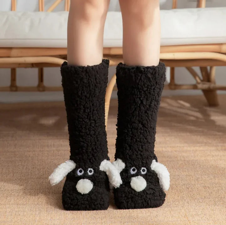 Women’s Plush Floppy-Ear Dog Socks