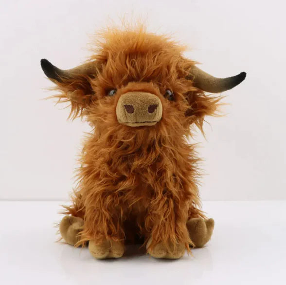 🐮💛 Scottish Highland Cow Plush – Soft, Fluffy & Adorable!