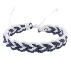Handwoven Cotton String Bracelet in Artistic Style