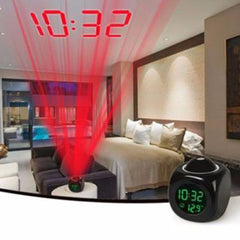 Chic Skyline Projection Alarm Clock