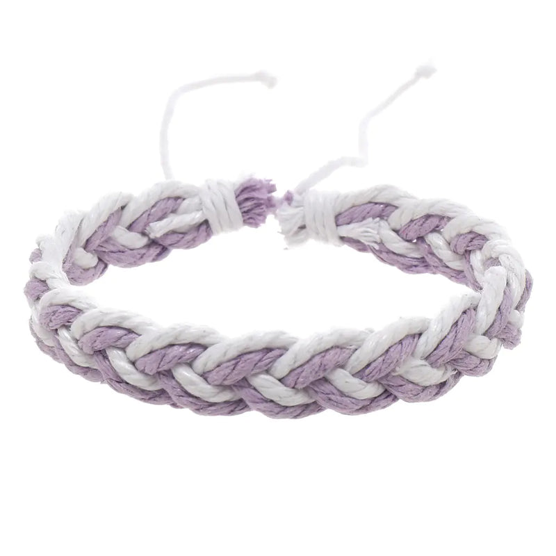 Handwoven Cotton String Bracelet in Artistic Style