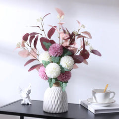 Artificial Eucalyptus Ball and Daisy Bouquet Decor