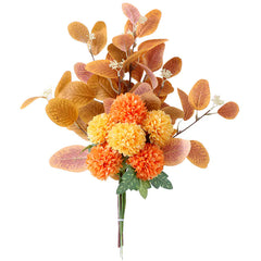 Artificial Eucalyptus Ball and Daisy Bouquet Decor