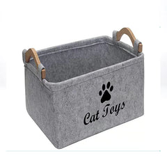 🐾Felt Pet Toy Storage Basket – Cute, Convenient & Clutter-Free Organization