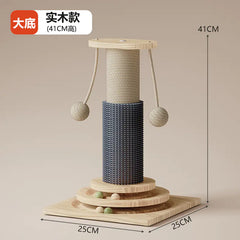 Cat Scratching Post with Durable Sisal and Toy Combo