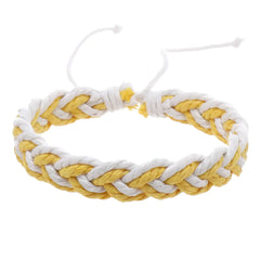 Handwoven Cotton String Bracelet in Artistic Style