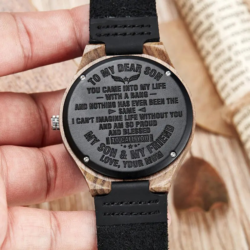 Ebony Wood Watch - Wooden Timepiece